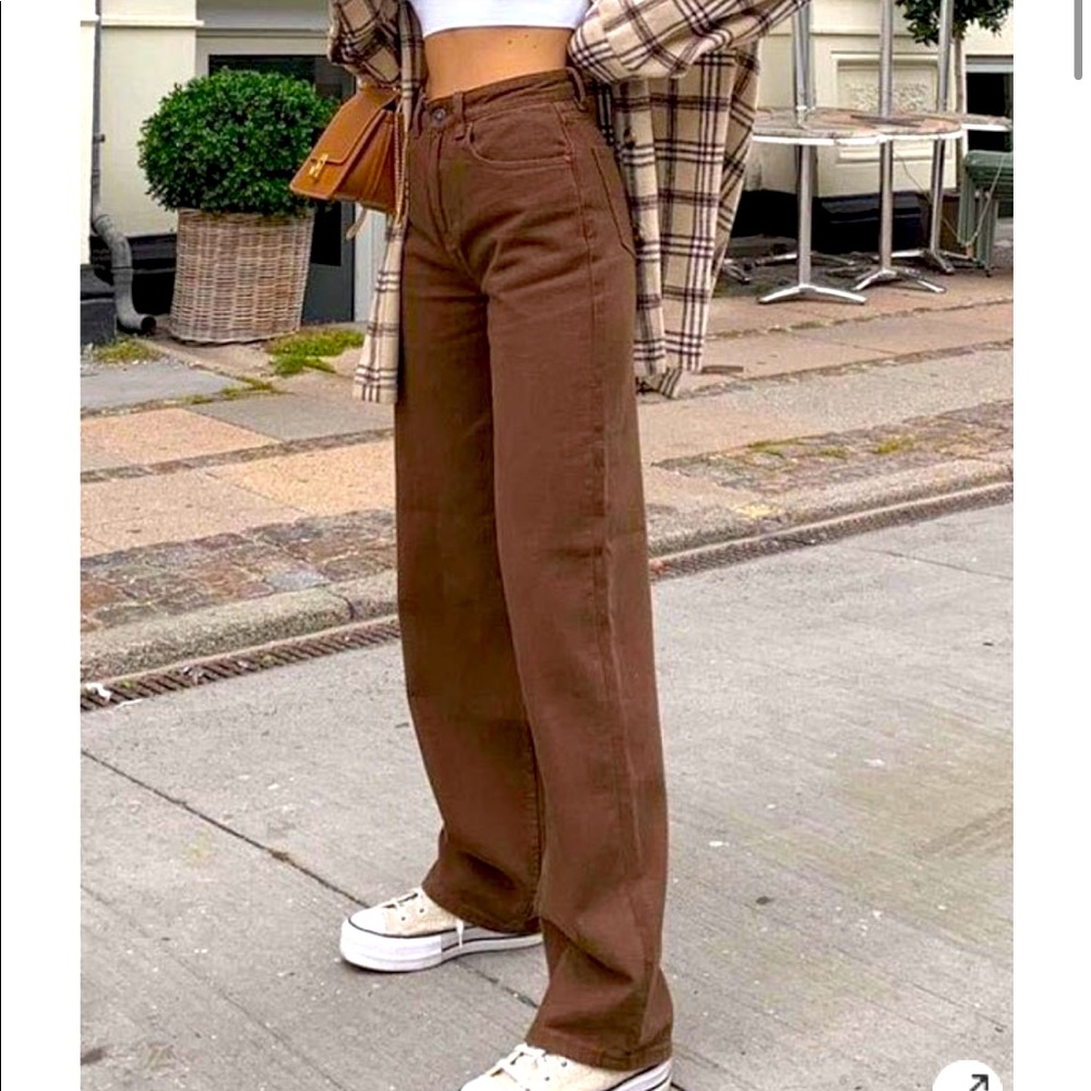 DIVIDED Vintage High Waist Boyfriend Jeans - Brown - 16